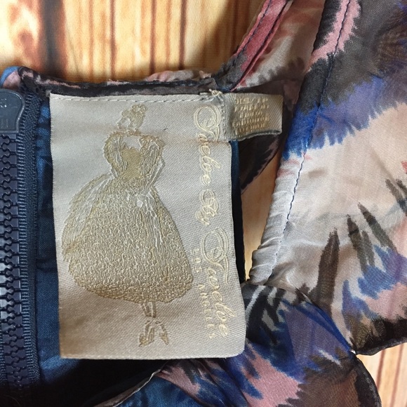 NWT Scalloped Collar Bubble Dress Los Angeles Abstract Art Size Extra Small XS - Picture 7 of 9